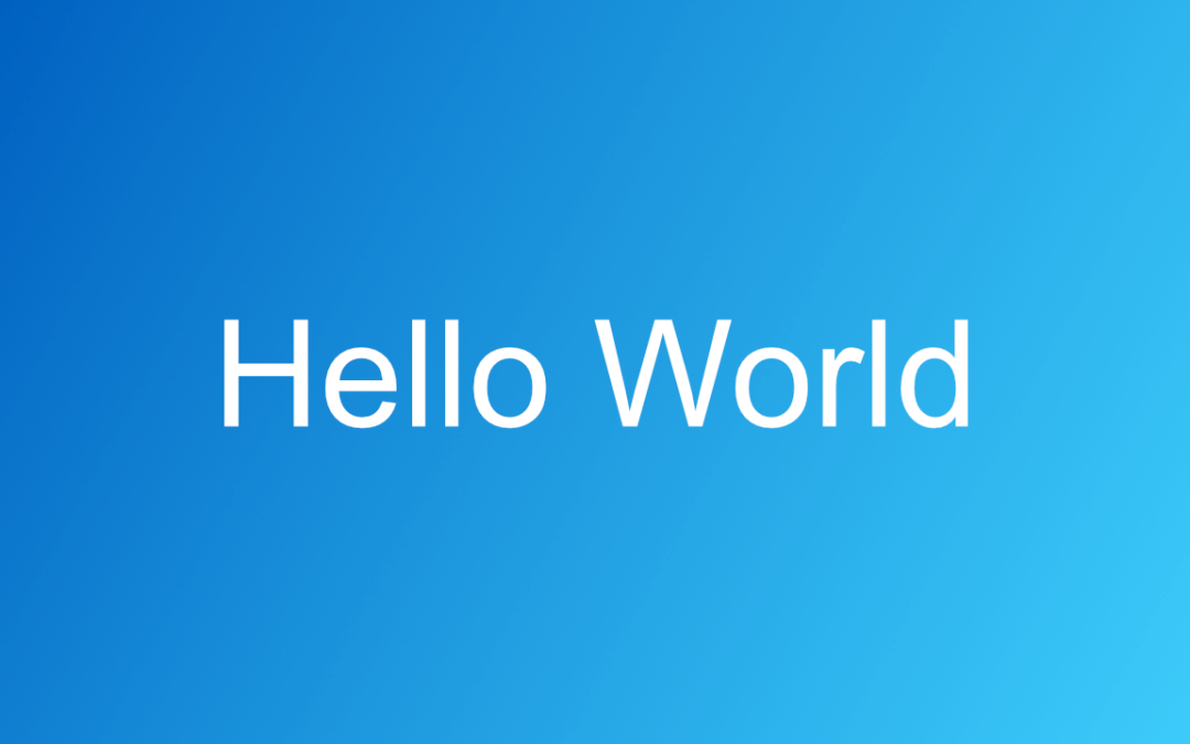 Hello world!